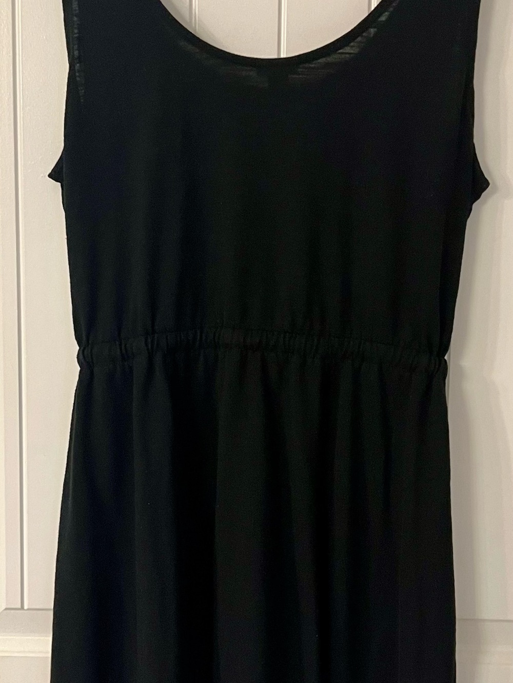 A New Day Black Sleeveless Maxi Dress with Drawstring Waist - Picture 5 of 5